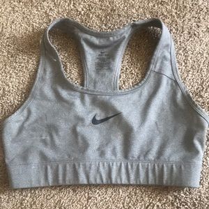 nike sports bra grey